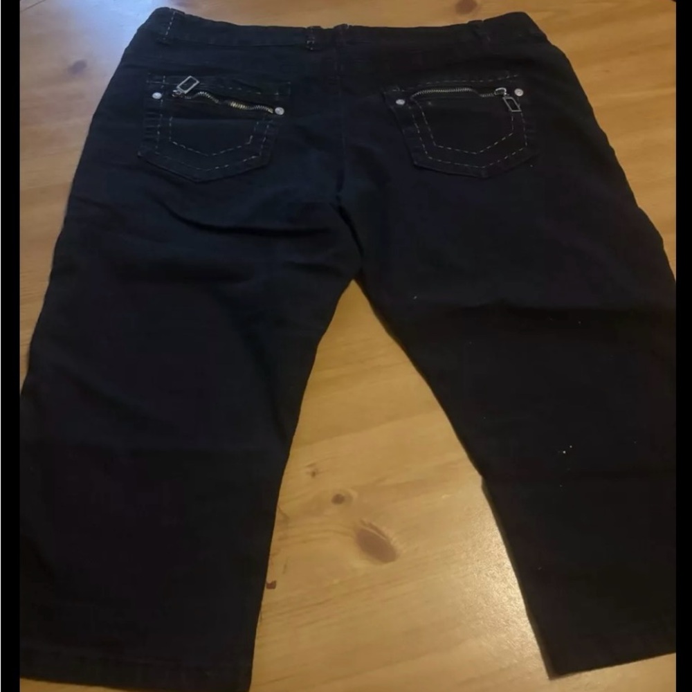 Out Jeans pedal pushers dark denim womens 14